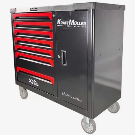 Version 2024 Kraft Muller Kingsize XXL 7 tiroirs outillés avec repousse pistons